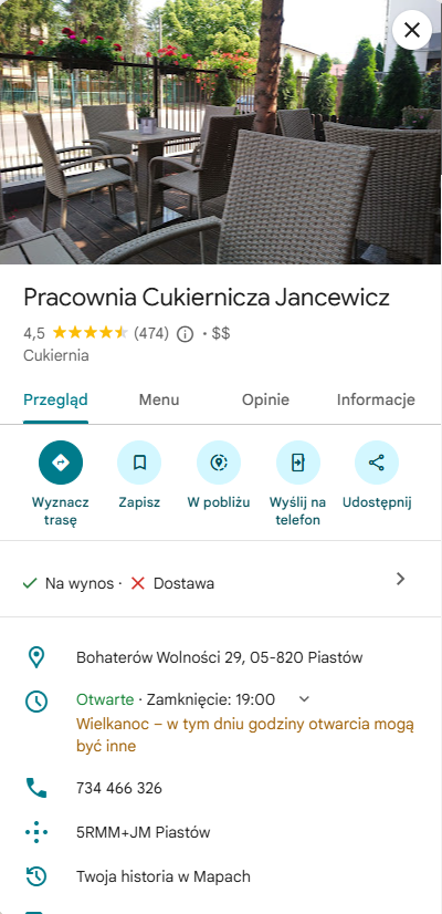 Jak wygląda kompletna wizytówka Google Moja Firma
